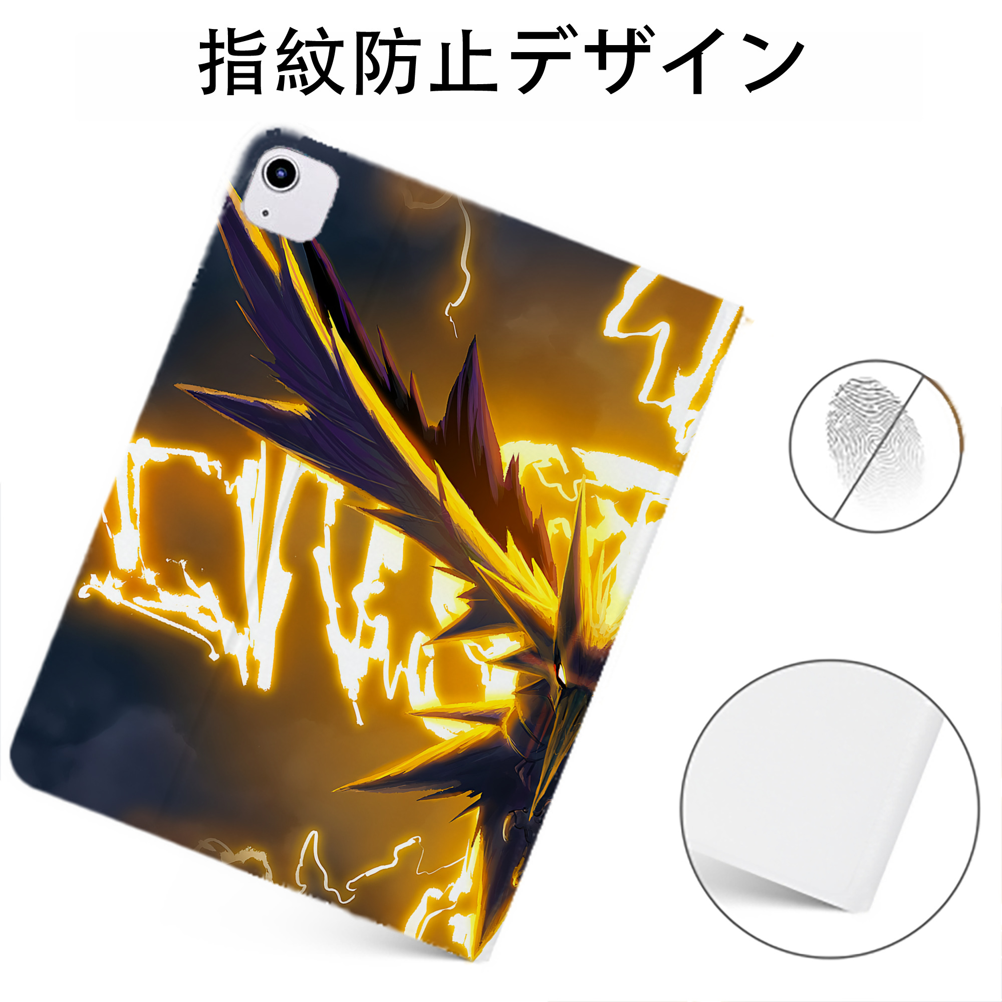 （画像用） ポケットモンスター Pokémon IPadケース ペンホルダー付き ブックスタイルデザイン